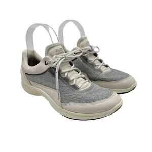 ECCO Biom Natural Motion Train Running Athletic Shoes Women's 6 White Gray